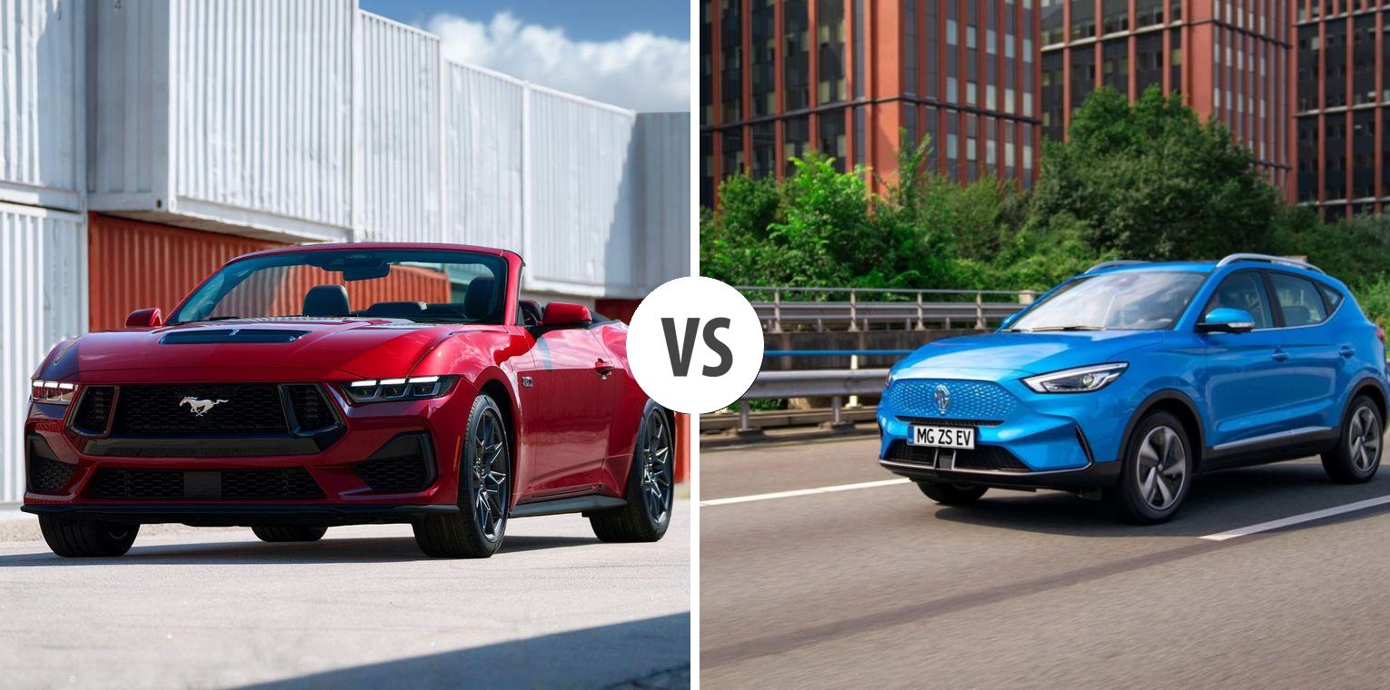 Ford Mustang Convertible VS MG ZS EV Autovergleich AUTOGOTT DE