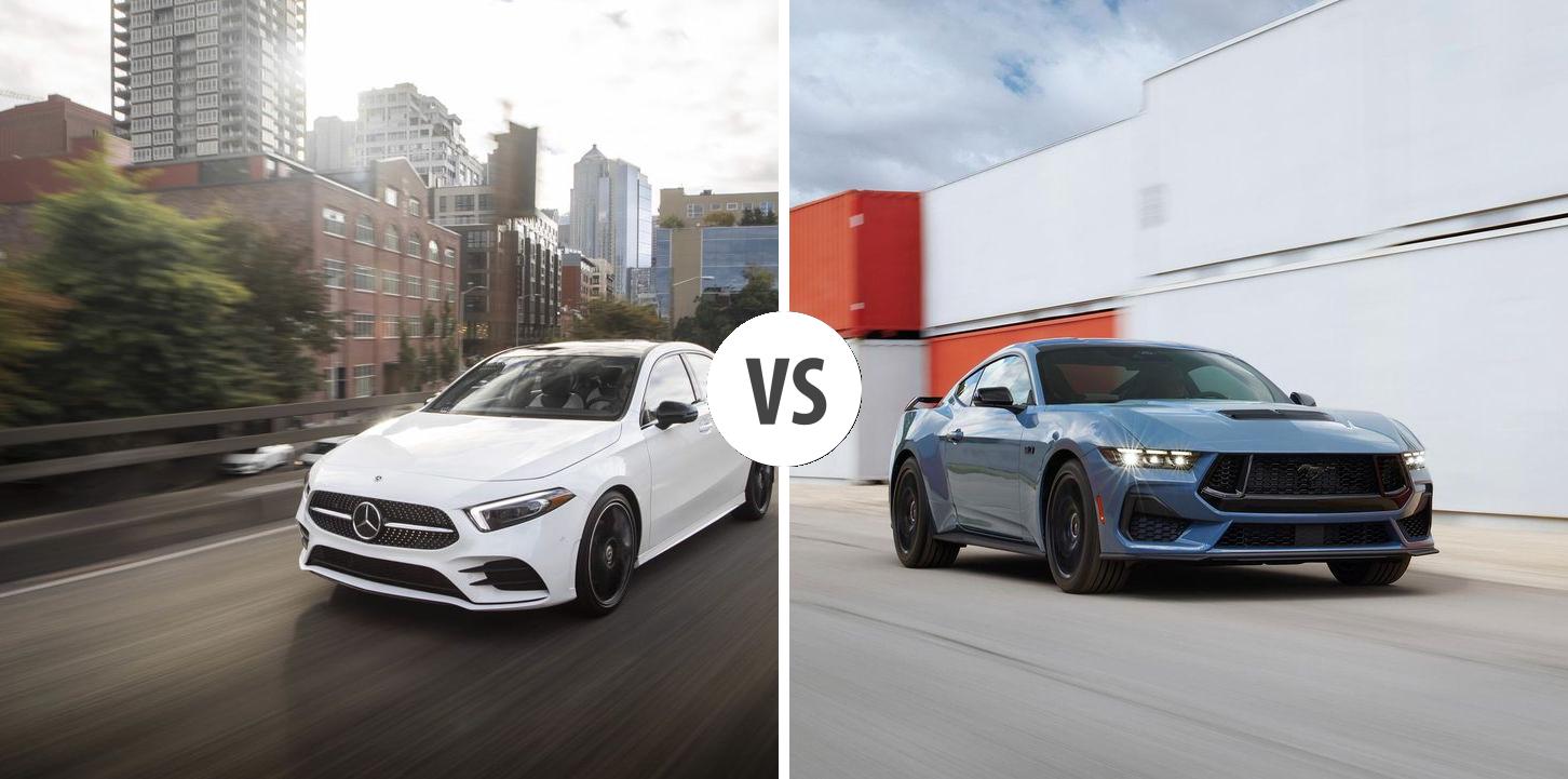 Mercedes A Klasse Limousine VS Ford Mustang Fastback Autovergleich