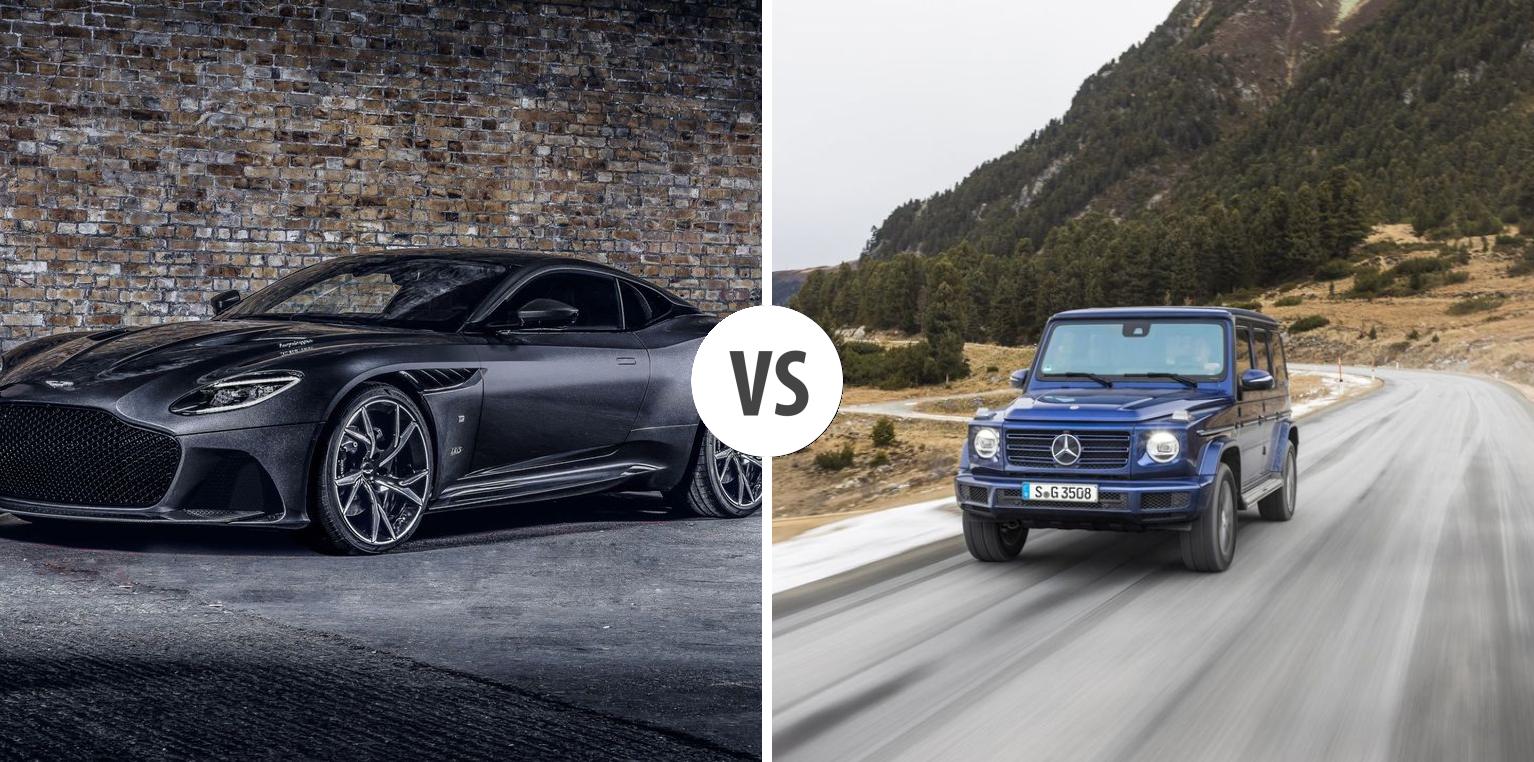 Aston Martin DBS Superleggera Coupe VS Mercedes G Klasse Autovergleich