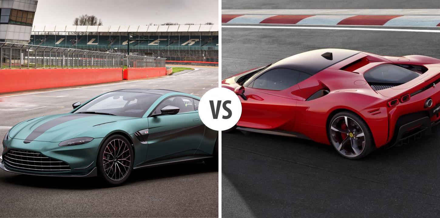 Aston Martin Vantage Sport Coupe VS Ferrari SF90 Coupe Autovergleich