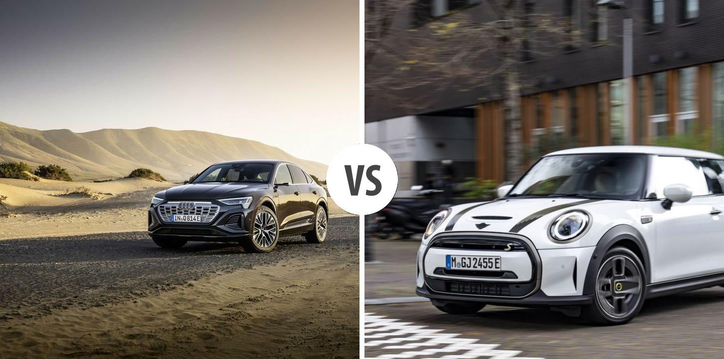 Audi Q8 E Tron Sportback VS Mini Cooper Electric Autovergleich