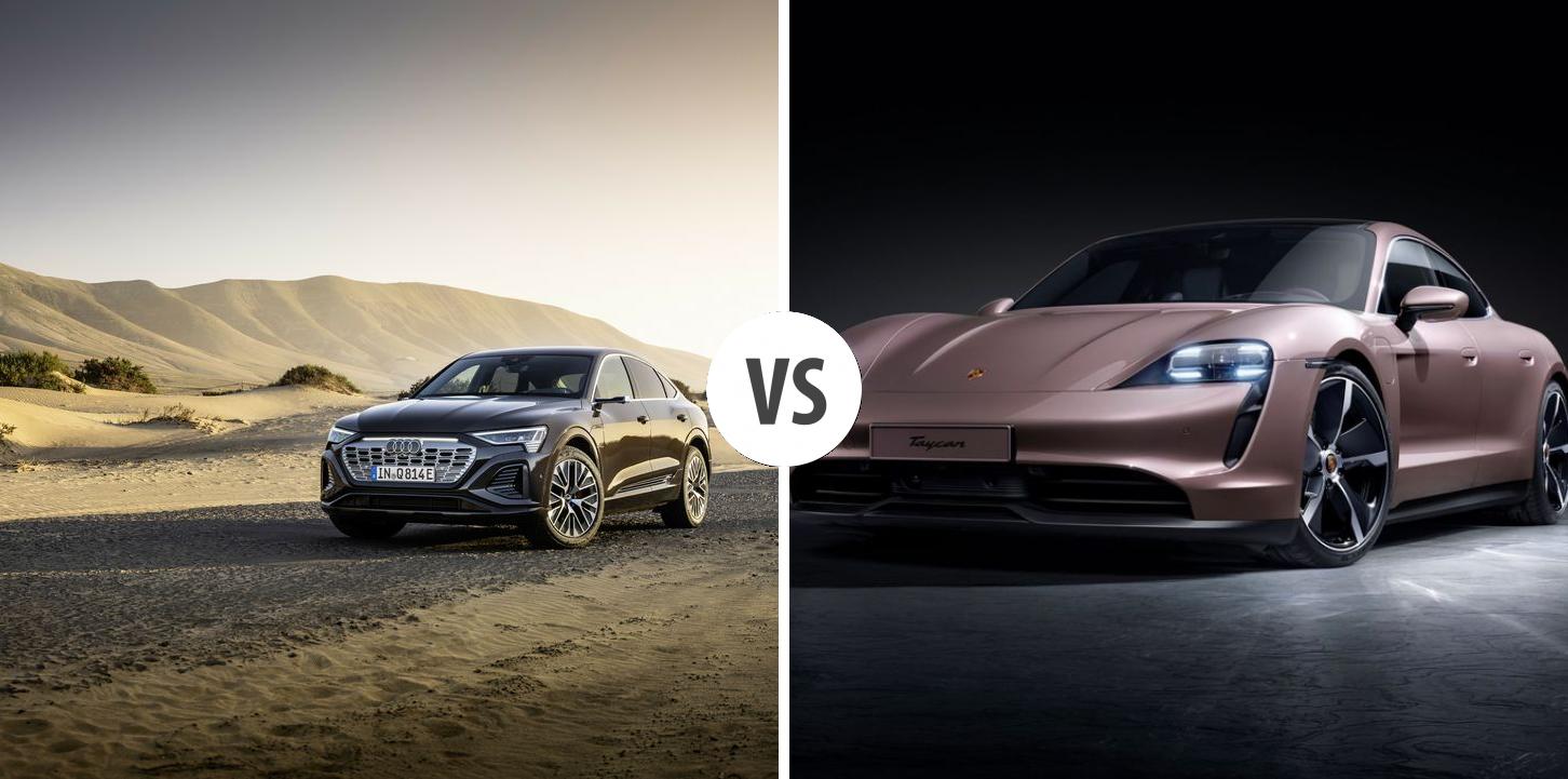 Audi Q8 E-tron Sportback VS Porsche Taycan Autovergleich | AUTOGOTT.DE