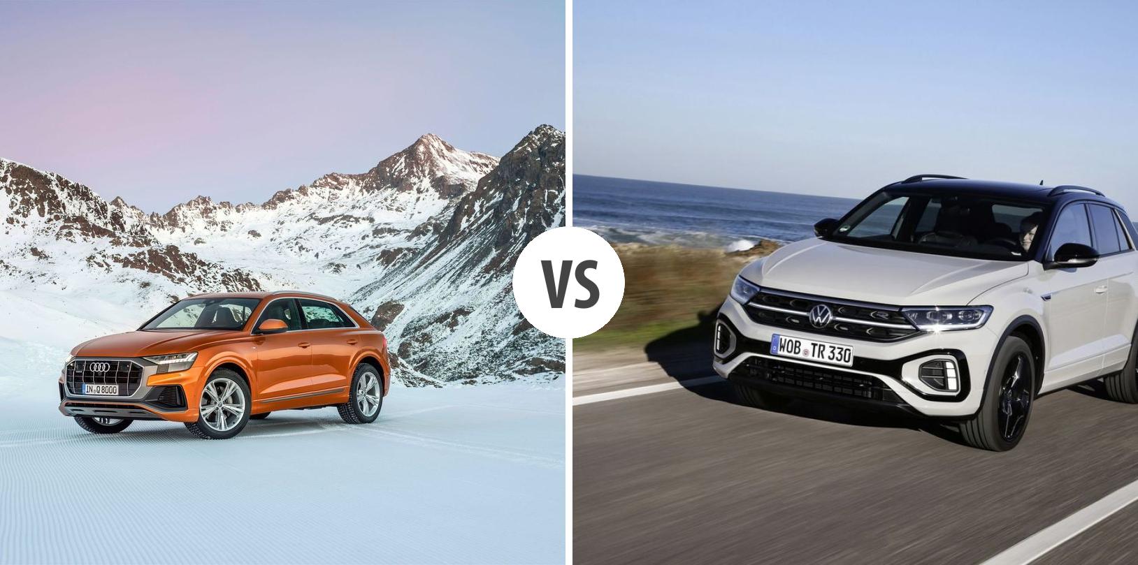 Audi Q8 VS Volkswagen T Roc Autovergleich AUTOGOTT DE