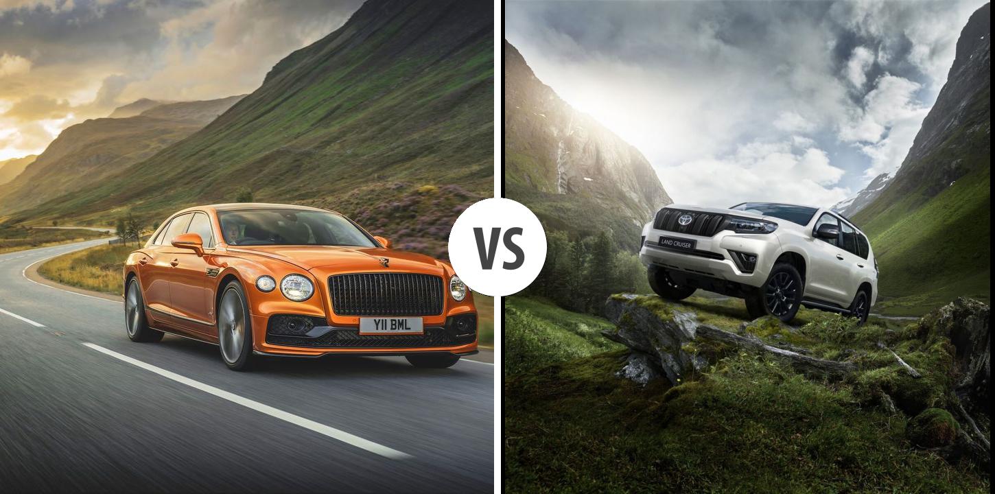 Bentley Flying Spur Vs Toyota Land Cruiser Autovergleich Autogott De