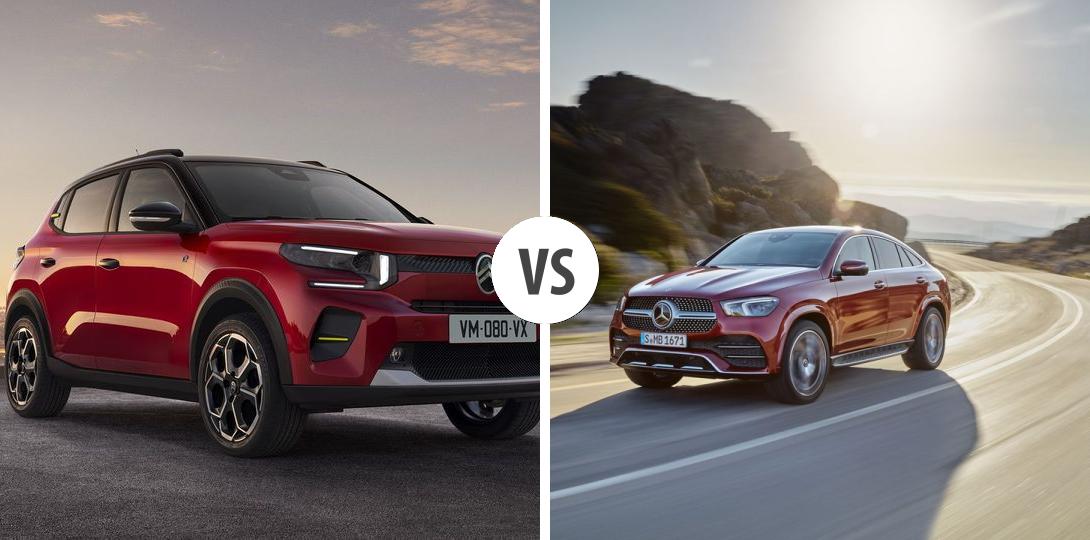 Citroën ë-C3 VS Mercedes GLE Coupé Autovergleich | AUTOGOTT.DE