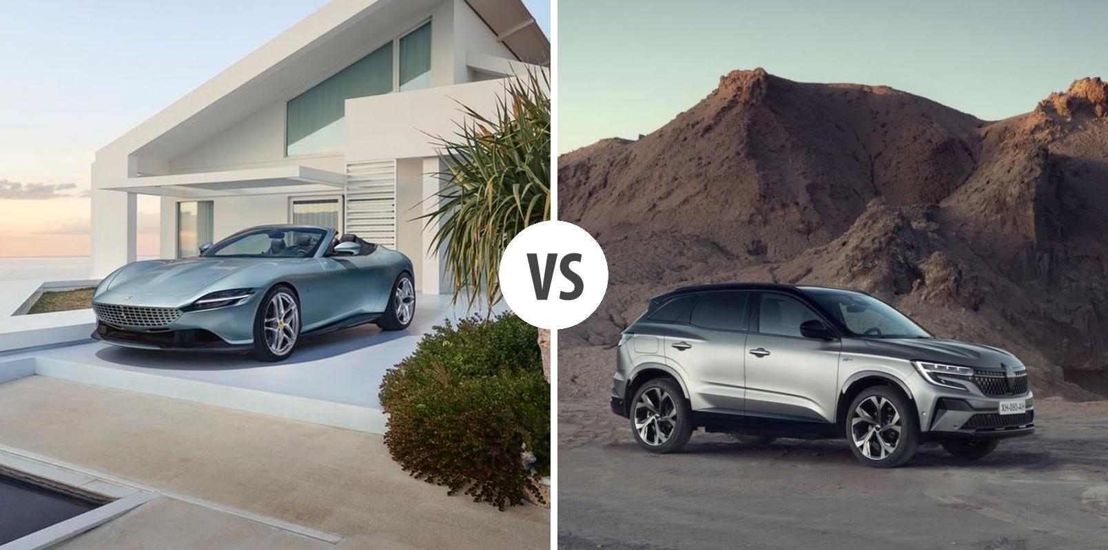 Ferrari Roma Cabrio VS Renault Austral Autovergleich | AUTOGOTT.DE