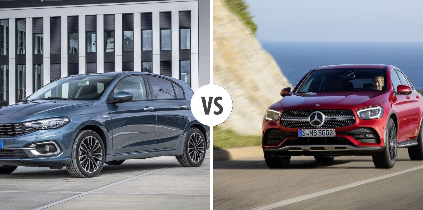 FIAT Tipo 5-Türer VS Mercedes GLC Coupé Autovergleich | AUTOGOTT.DE