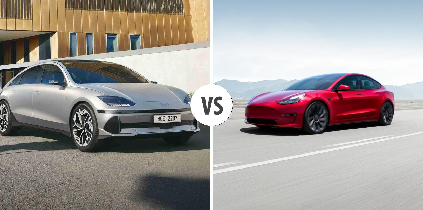 Hyundai IONIQ 6 VS TESLA Model 3 Autovergleich AUTOGOTT.DE