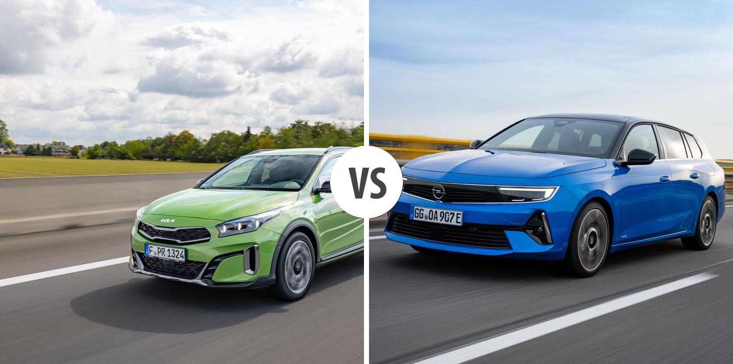 Auto Comparison: KIA XCeed Versus Opel Astra Sports Tourer on AUTOGOTT.DE