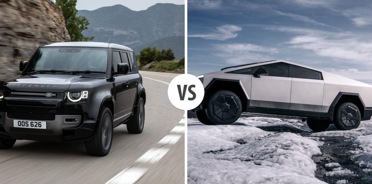 Land Rover Defender VS TESLA Cybertruck Autovergleich AUTOGOTT.DE