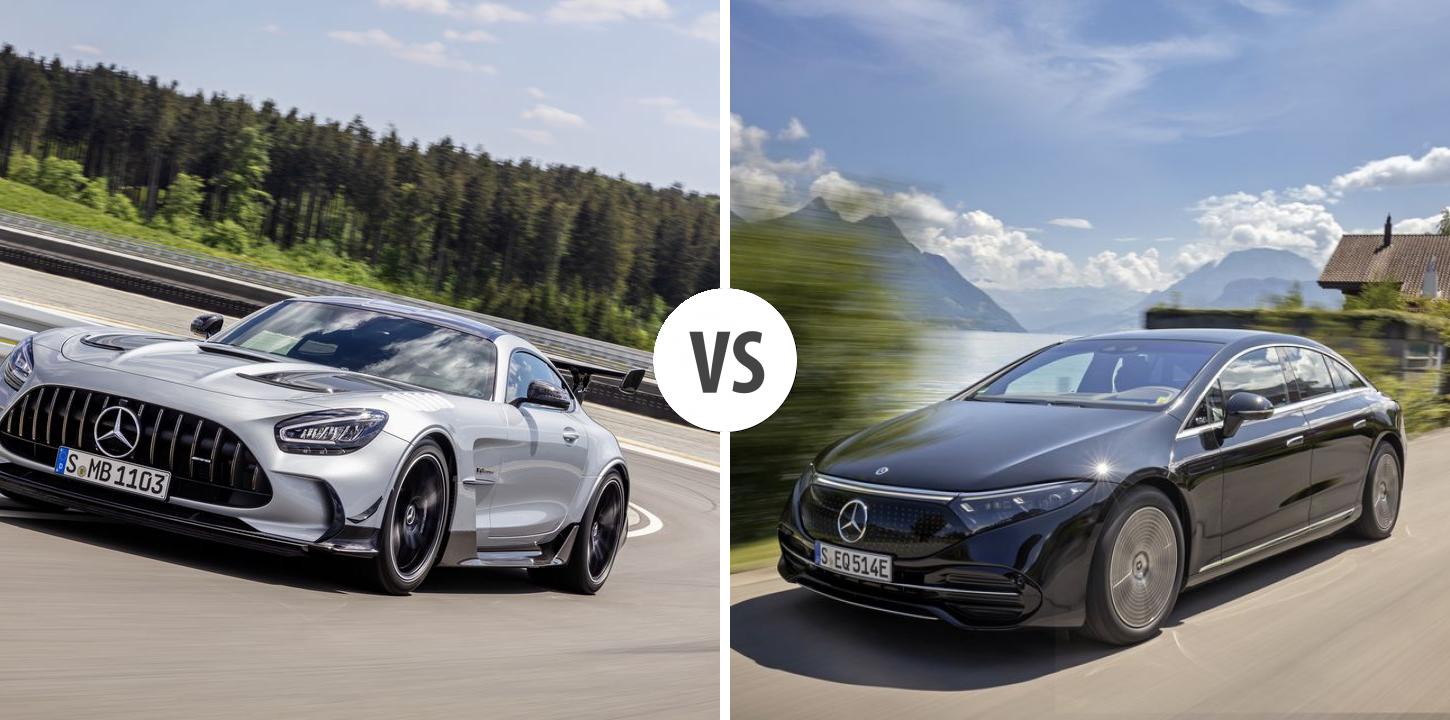 Mercedes AMG GT Coupé VS Mercedes EQS Limousine Autovergleich | AUTOGOTT.DE