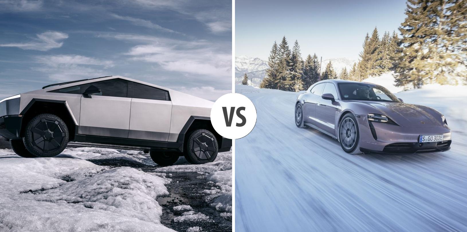 TESLA Cybertruck VS Porsche Taycan Sport Turismo Autovergleich ...