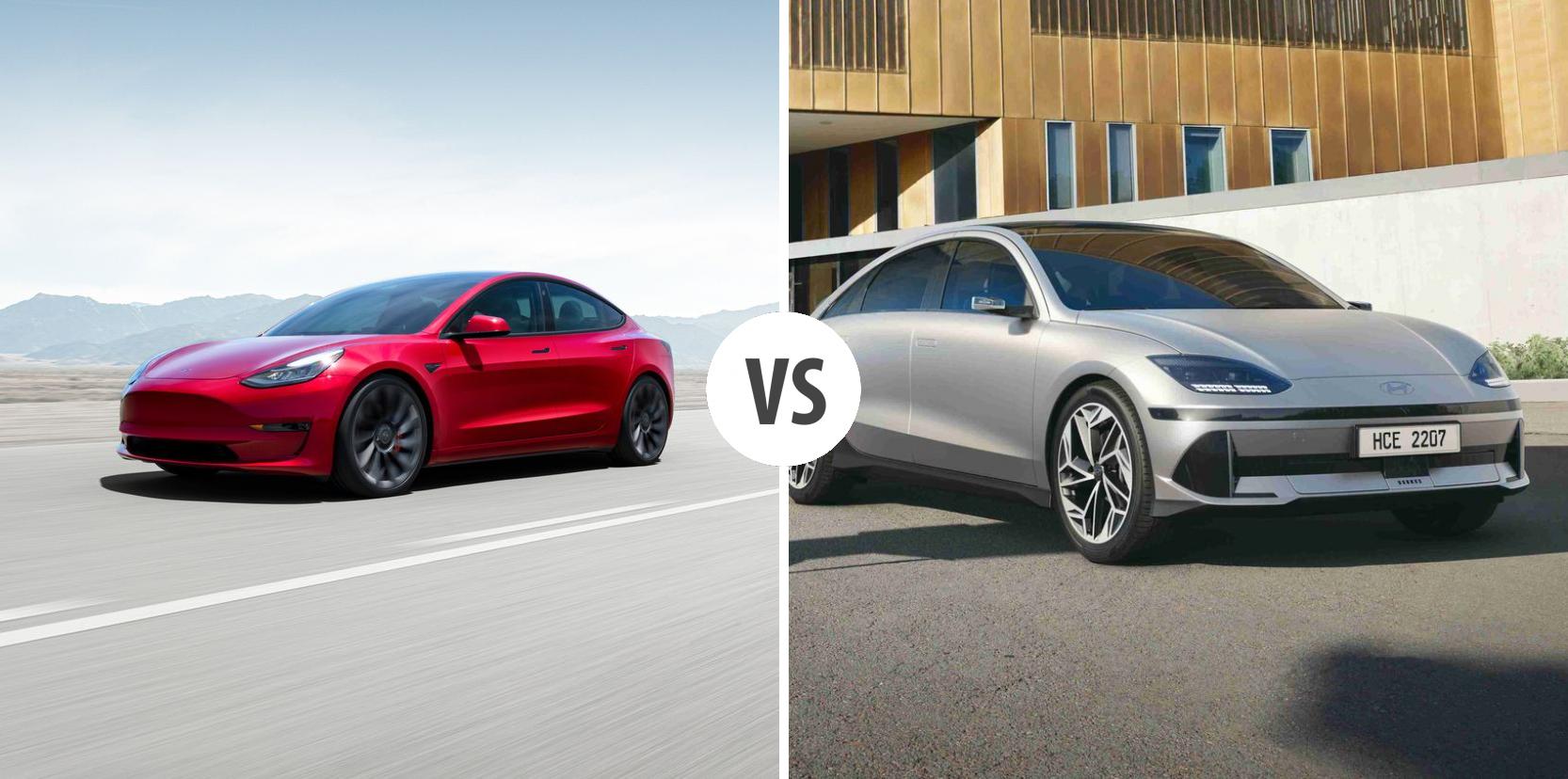 TESLA Model 3 VS Hyundai IONIQ 6 Autovergleich AUTOGOTT.DE