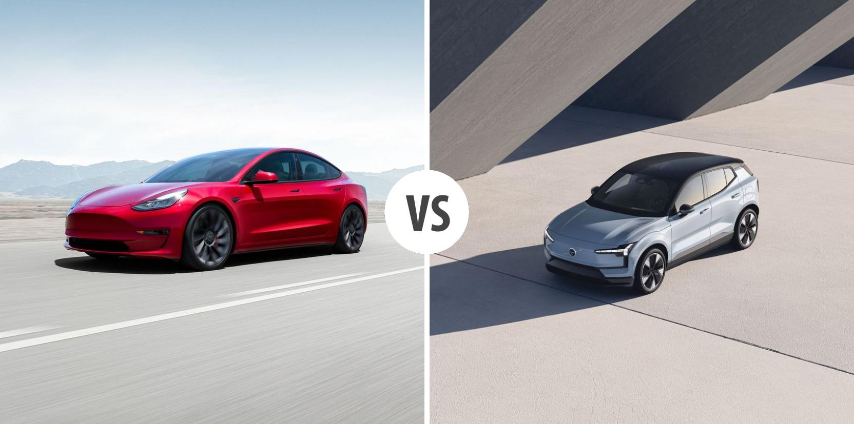 tesla model 3 2024 vs volvo ex30