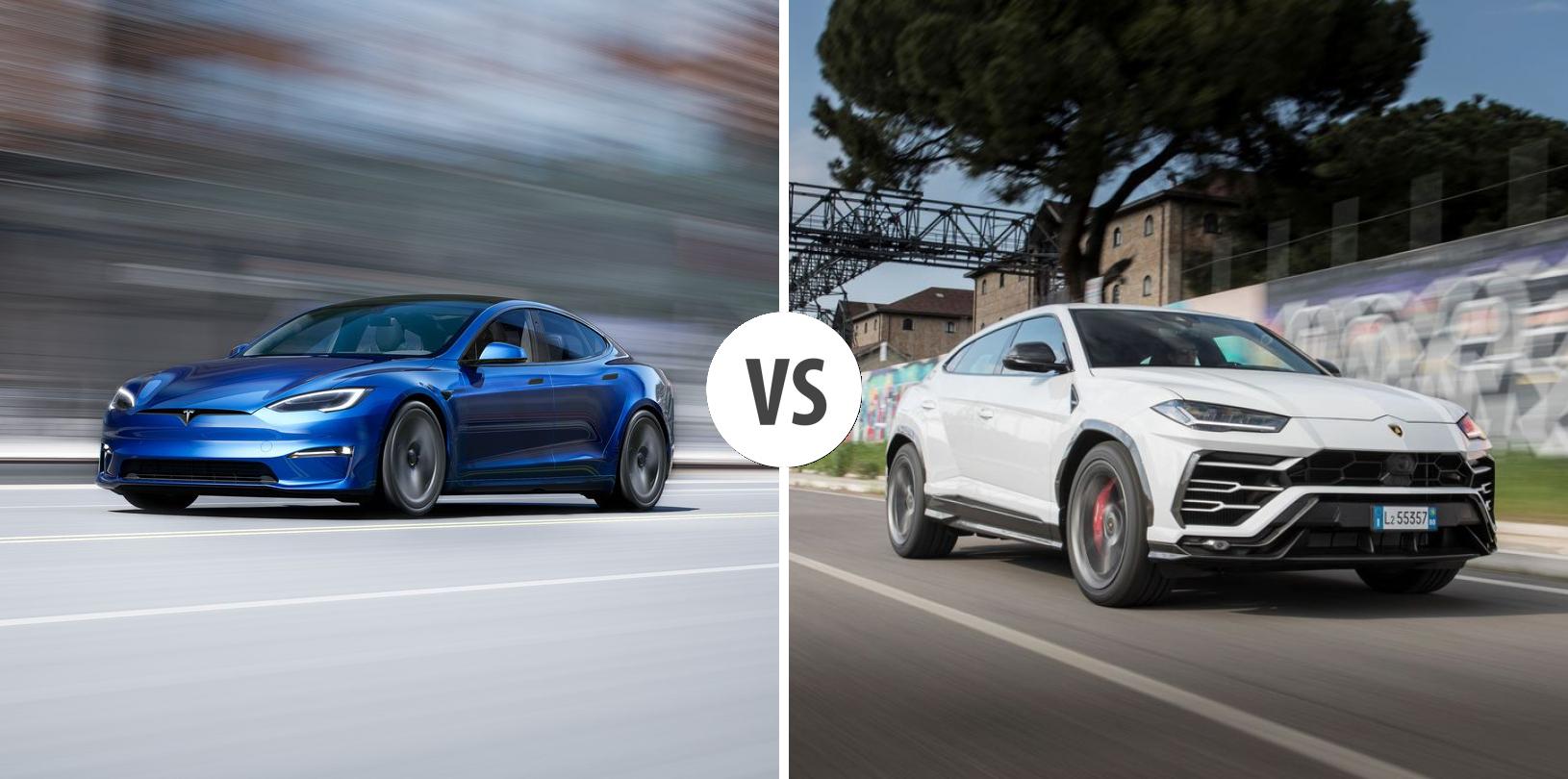 TESLA Model S VS Lamborghini Urus Autovergleich 