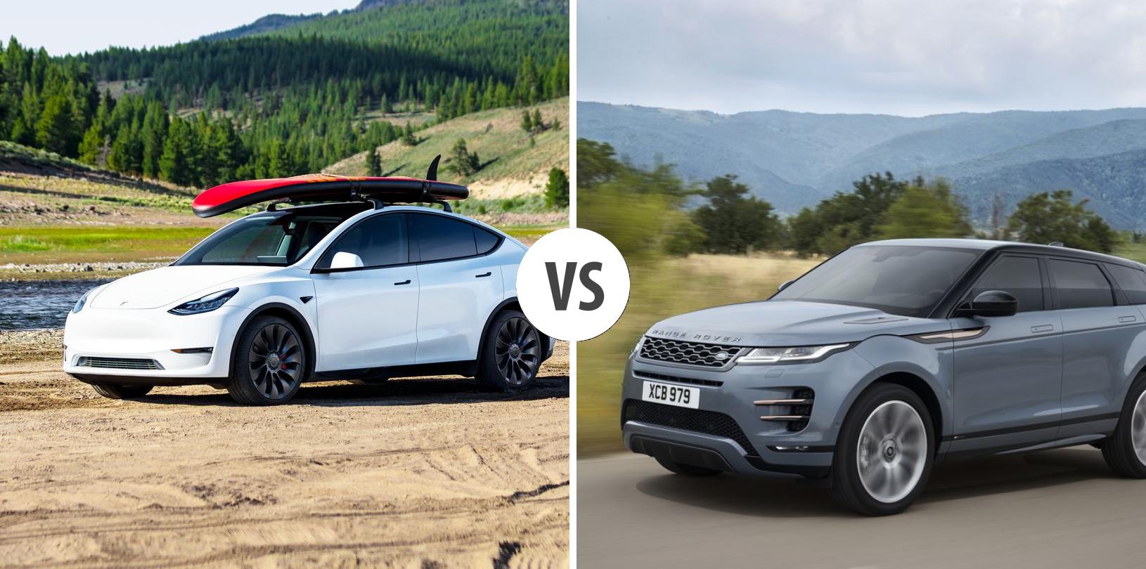 TESLA Model Y VS Land Rover Range Rover Evoque Autovergleich AUTOGOTT.DE